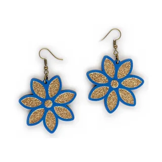 Elegant Bloom Outline – Modrá