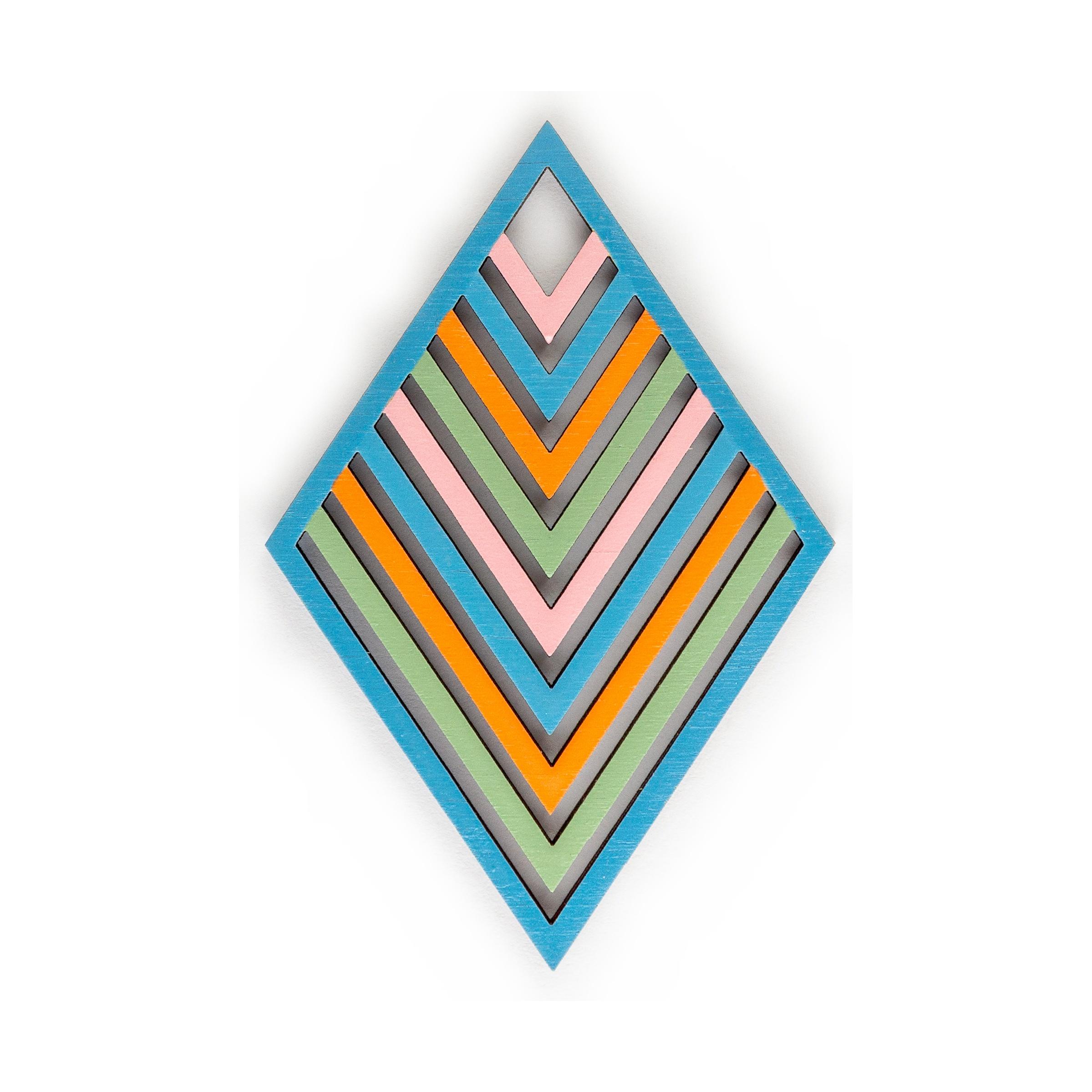 Layered Diamond Cutout - Pestrofarebná 3