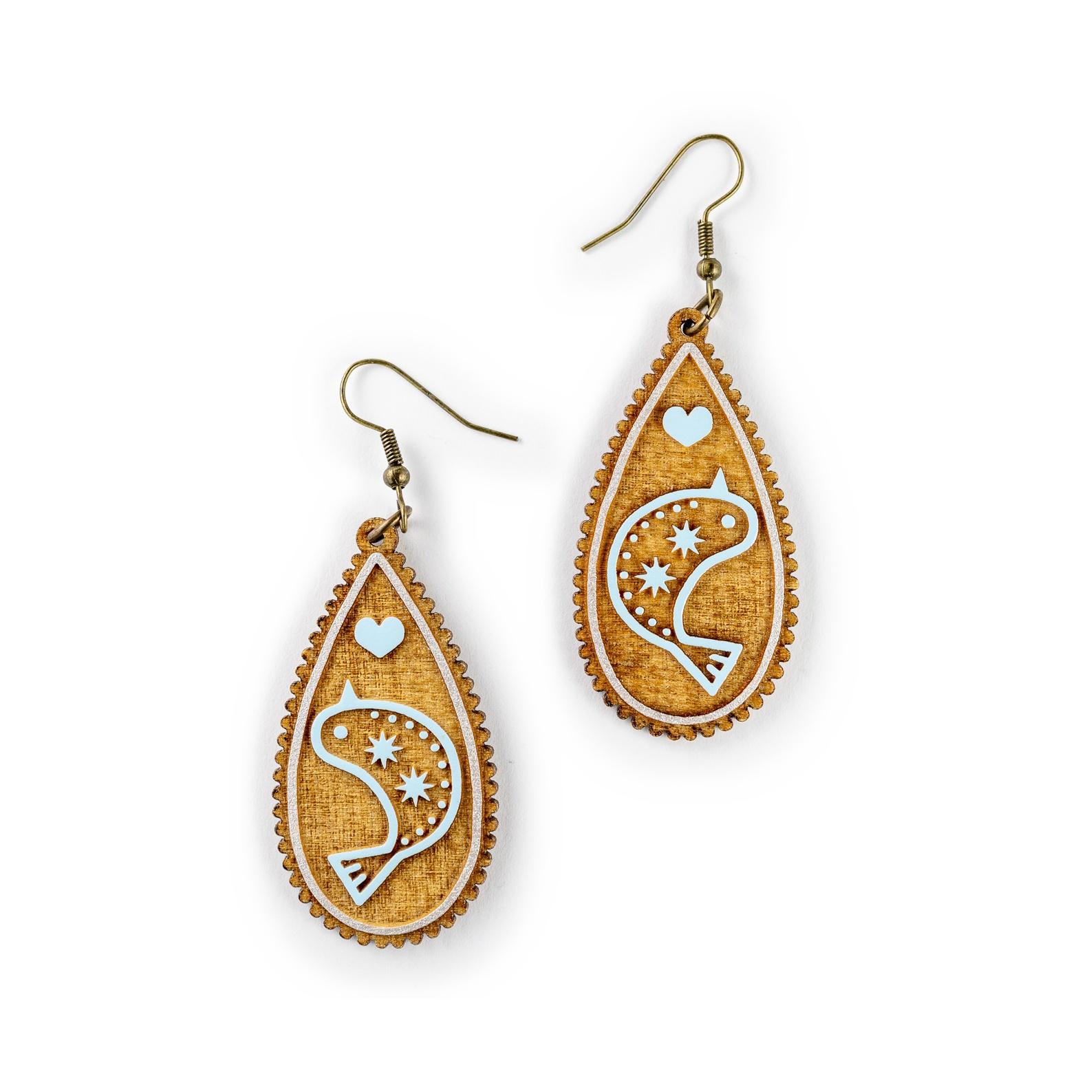 Starbird Love Line Art Teardrop - Modrá