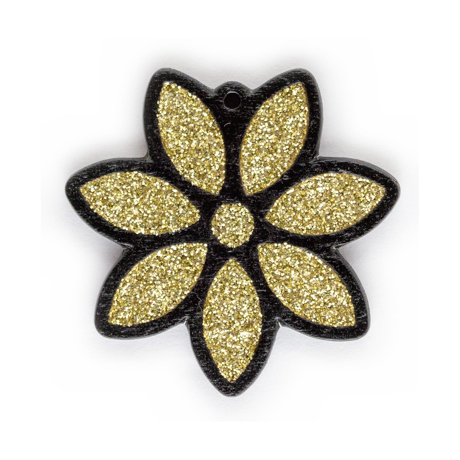 Elegant Bloom Outline - Zlatá