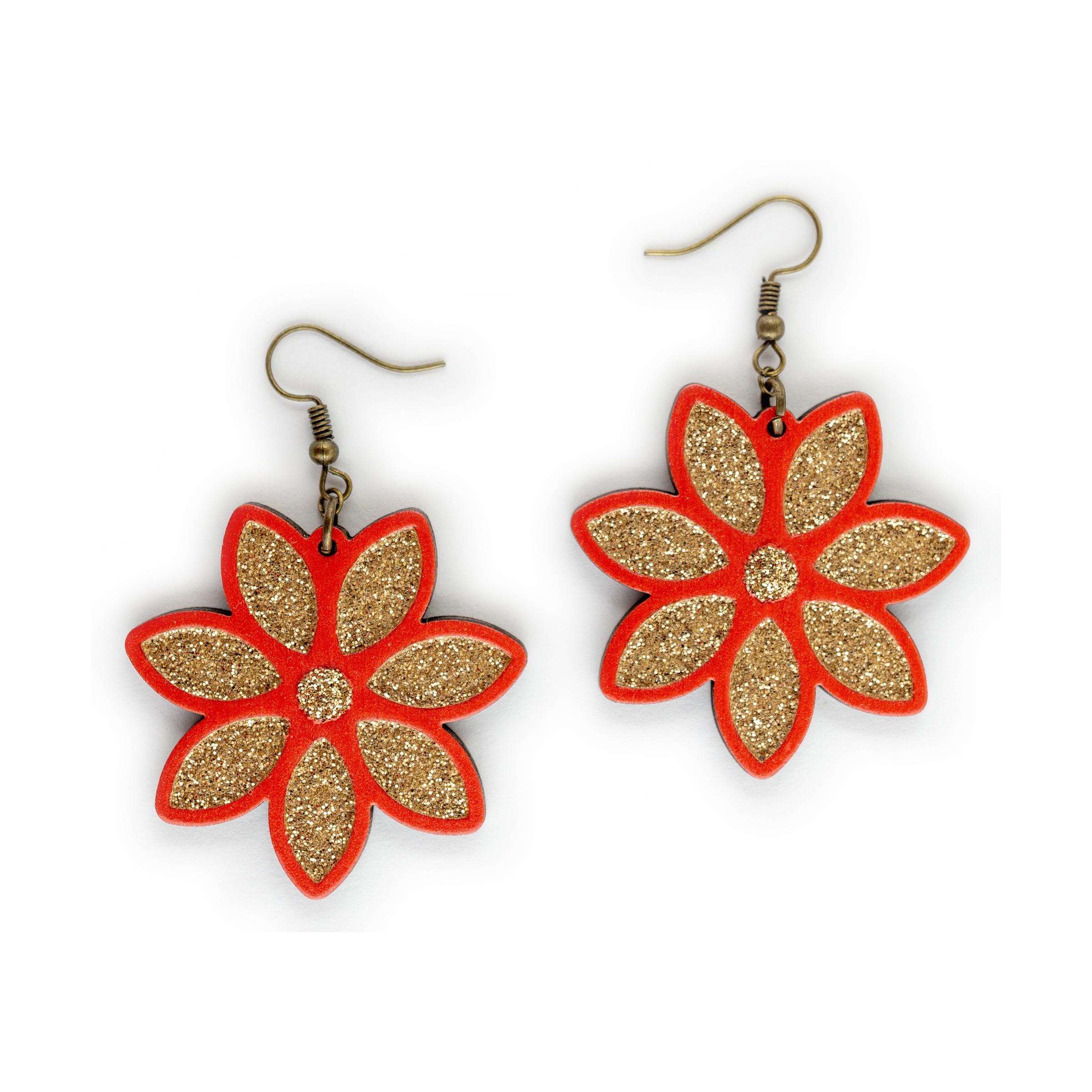 Elegant Bloom Outline - Red