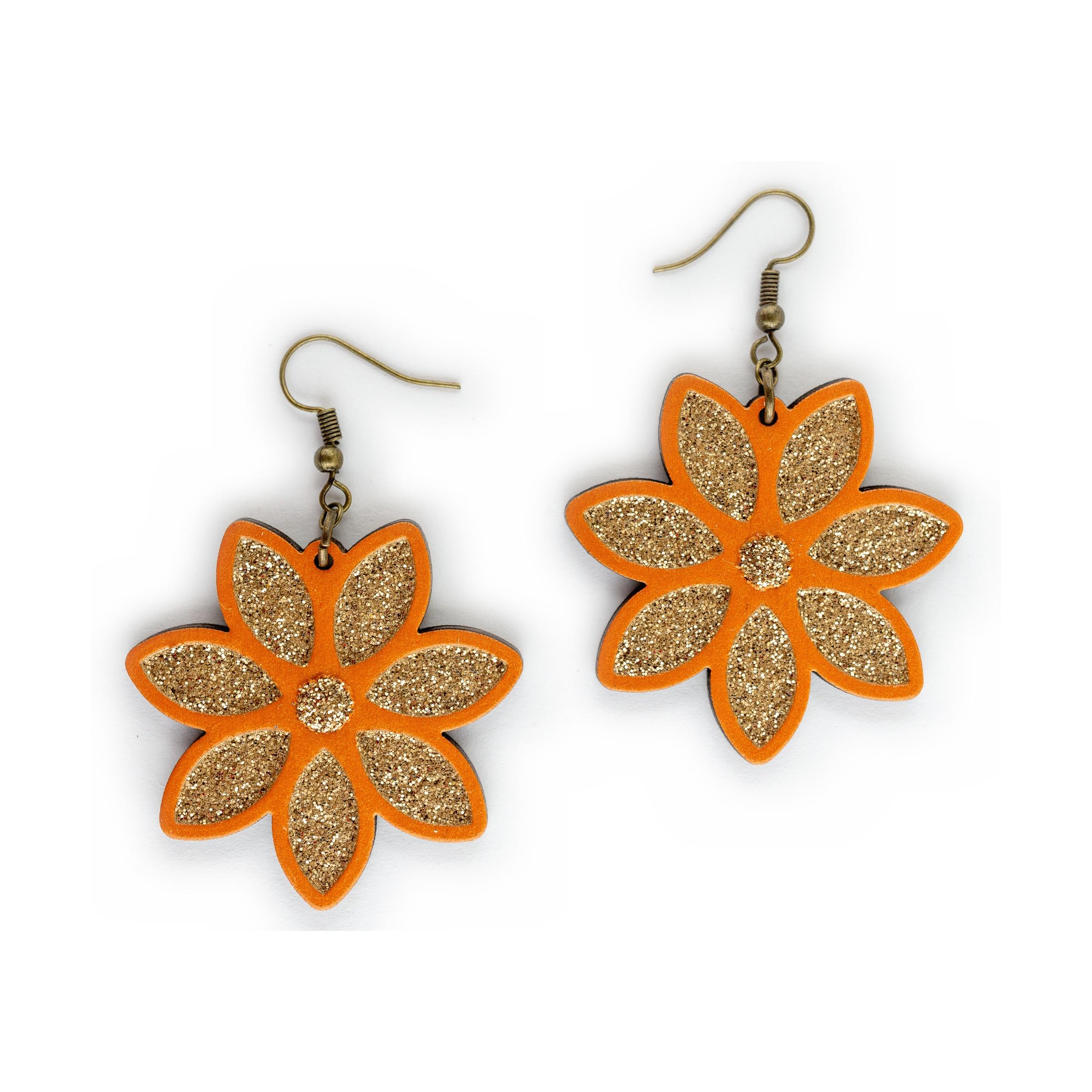 Elegant Bloom Outline - Orange